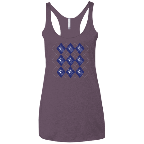 T-Shirts Vintage Purple / X-Small Argyle Tardis Women's Triblend Racerback Tank