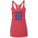 T-Shirts Vintage Red / X-Small Argyle Tardis Women's Triblend Racerback Tank