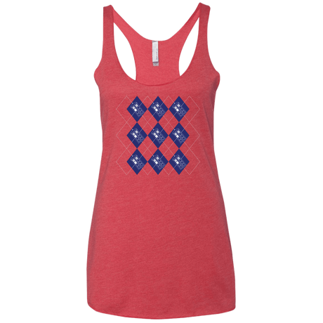 T-Shirts Vintage Red / X-Small Argyle Tardis Women's Triblend Racerback Tank