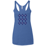 T-Shirts Vintage Royal / X-Small Argyle Tardis Women's Triblend Racerback Tank