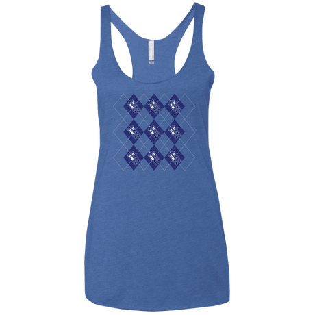 T-Shirts Vintage Royal / X-Small Argyle Tardis Women's Triblend Racerback Tank