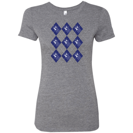 T-Shirts Premium Heather / S Argyle Tardis Women's Triblend T-Shirt