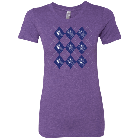 T-Shirts Purple Rush / S Argyle Tardis Women's Triblend T-Shirt