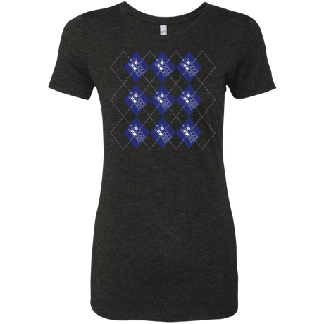 T-Shirts Vintage Black / S Argyle Tardis Women's Triblend T-Shirt