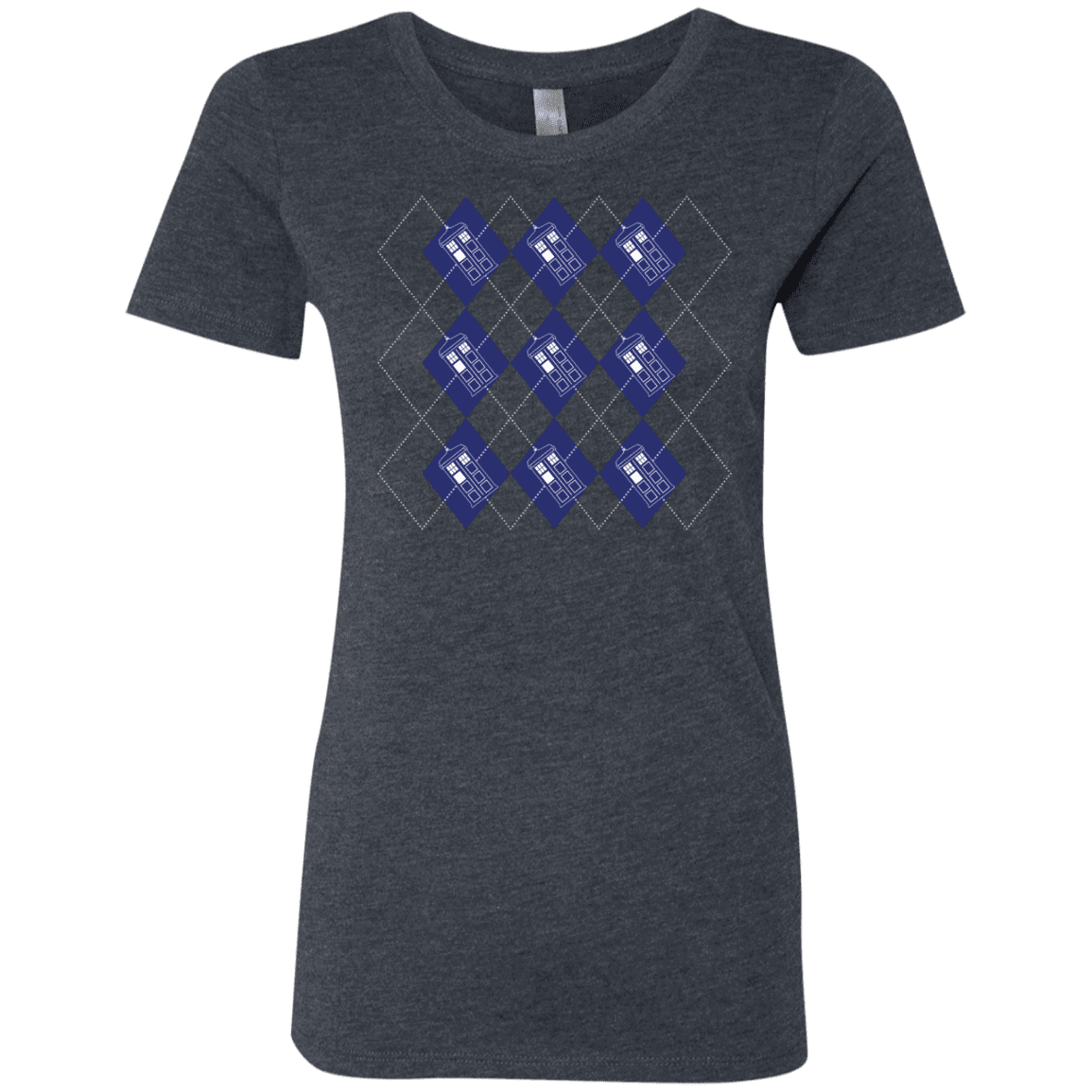 T-Shirts Vintage Navy / S Argyle Tardis Women's Triblend T-Shirt