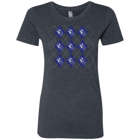 T-Shirts Vintage Navy / S Argyle Tardis Women's Triblend T-Shirt