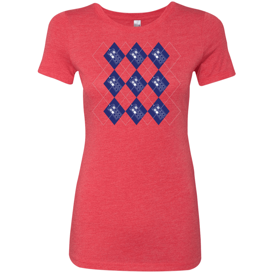 T-Shirts Vintage Red / S Argyle Tardis Women's Triblend T-Shirt