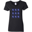 T-Shirts Black / S Argyle Tardis Women's V-Neck T-Shirt