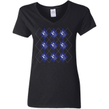 T-Shirts Black / S Argyle Tardis Women's V-Neck T-Shirt