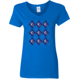 T-Shirts Royal / S Argyle Tardis Women's V-Neck T-Shirt