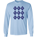 T-Shirts Light Blue / YS Argyle Tardis Youth Long Sleeve T-Shirt