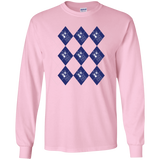 T-Shirts Light Pink / YS Argyle Tardis Youth Long Sleeve T-Shirt