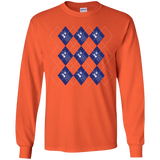 T-Shirts Orange / YS Argyle Tardis Youth Long Sleeve T-Shirt