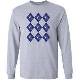 T-Shirts Sport Grey / YS Argyle Tardis Youth Long Sleeve T-Shirt