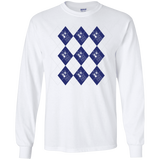 T-Shirts White / YS Argyle Tardis Youth Long Sleeve T-Shirt