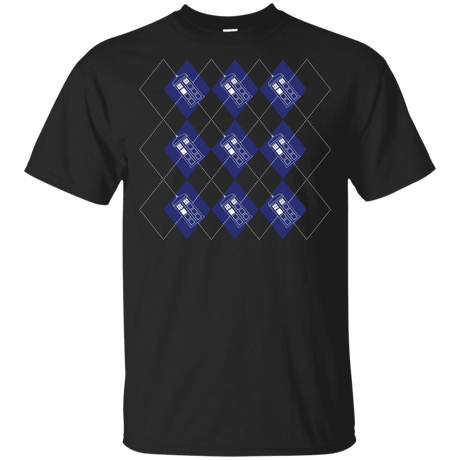 T-Shirts Black / YXS Argyle Tardis Youth T-Shirt