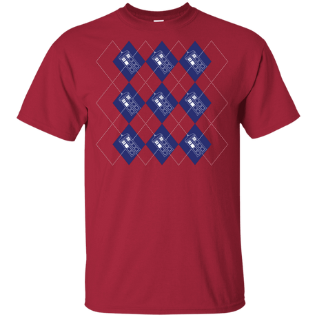 T-Shirts Cardinal / YXS Argyle Tardis Youth T-Shirt