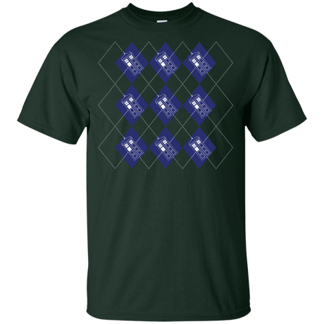 T-Shirts Forest / YXS Argyle Tardis Youth T-Shirt