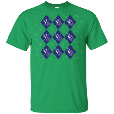 T-Shirts Irish Green / YXS Argyle Tardis Youth T-Shirt