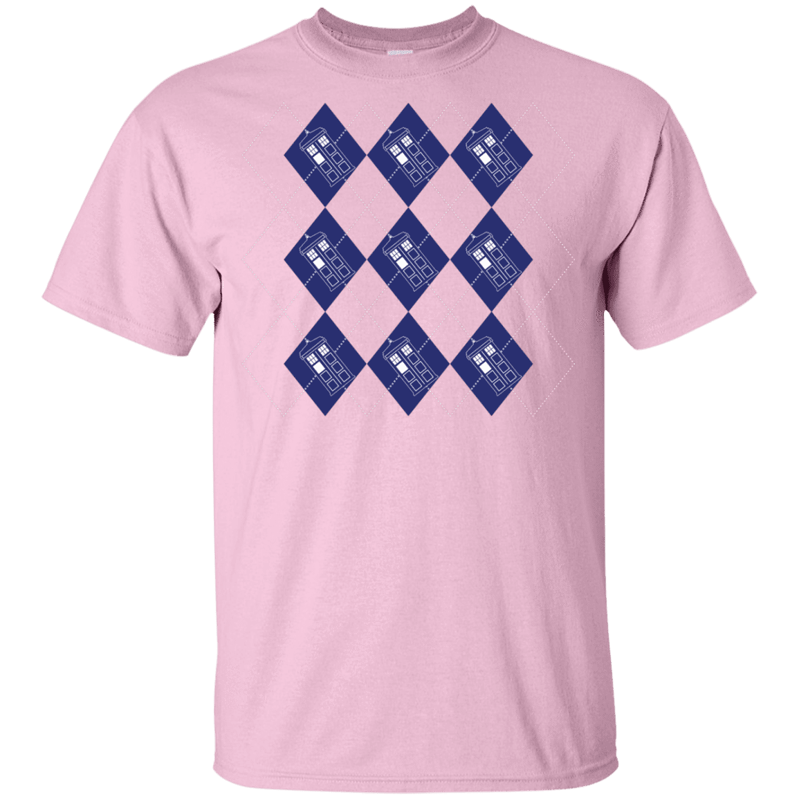 T-Shirts Light Pink / YXS Argyle Tardis Youth T-Shirt