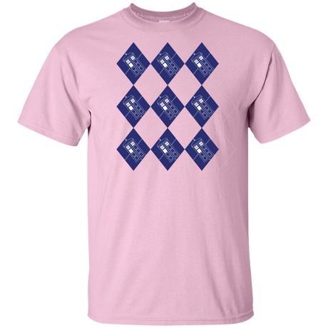 T-Shirts Light Pink / YXS Argyle Tardis Youth T-Shirt