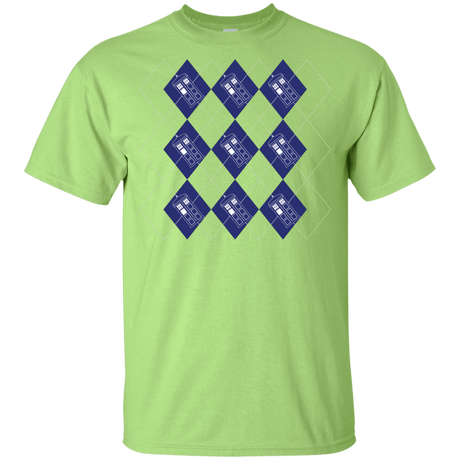 T-Shirts Mint Green / YXS Argyle Tardis Youth T-Shirt