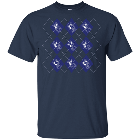 T-Shirts Navy / YXS Argyle Tardis Youth T-Shirt