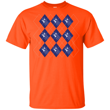 T-Shirts Orange / YXS Argyle Tardis Youth T-Shirt