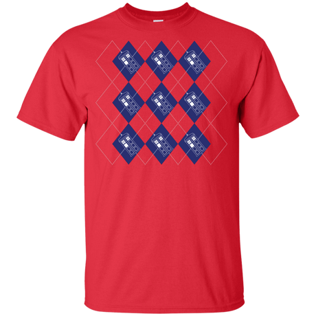 T-Shirts Red / YXS Argyle Tardis Youth T-Shirt