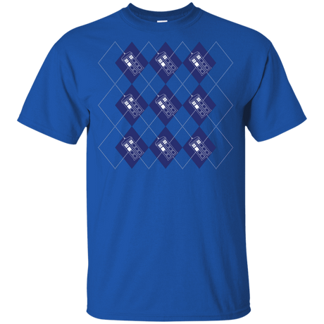 T-Shirts Royal / YXS Argyle Tardis Youth T-Shirt