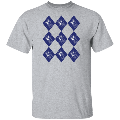 T-Shirts Sport Grey / YXS Argyle Tardis Youth T-Shirt