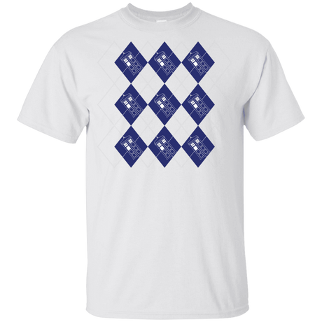 T-Shirts White / YXS Argyle Tardis Youth T-Shirt