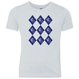 T-Shirts Heather White / YXS Argyle Tardis Youth Triblend T-Shirt