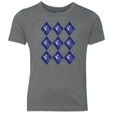 T-Shirts Premium Heather / YXS Argyle Tardis Youth Triblend T-Shirt