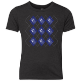 T-Shirts Vintage Black / YXS Argyle Tardis Youth Triblend T-Shirt