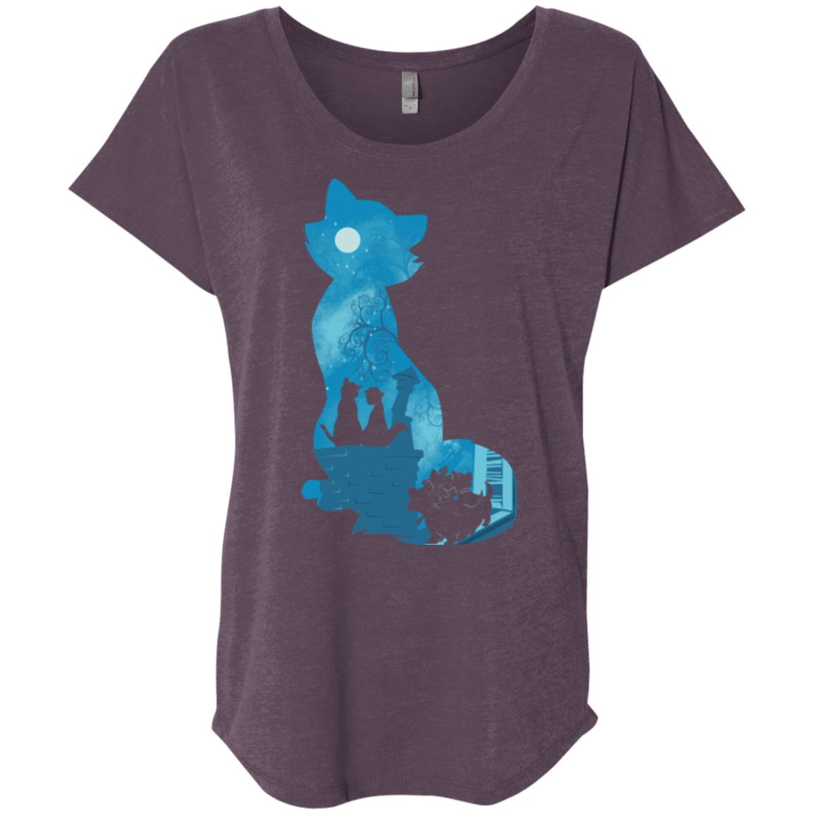 T-Shirts Vintage Purple / X-Small Aristo Portrait Triblend Dolman Sleeve