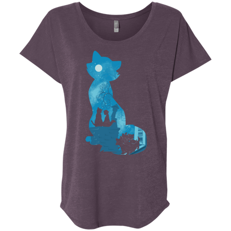 T-Shirts Vintage Purple / X-Small Aristo Portrait Triblend Dolman Sleeve