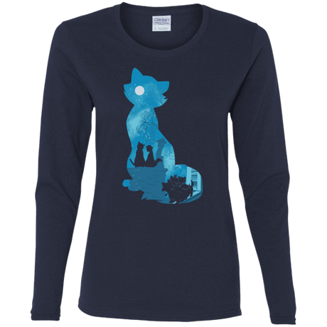 T-Shirts Navy / S Aristo Portrait Women's Long Sleeve T-Shirt