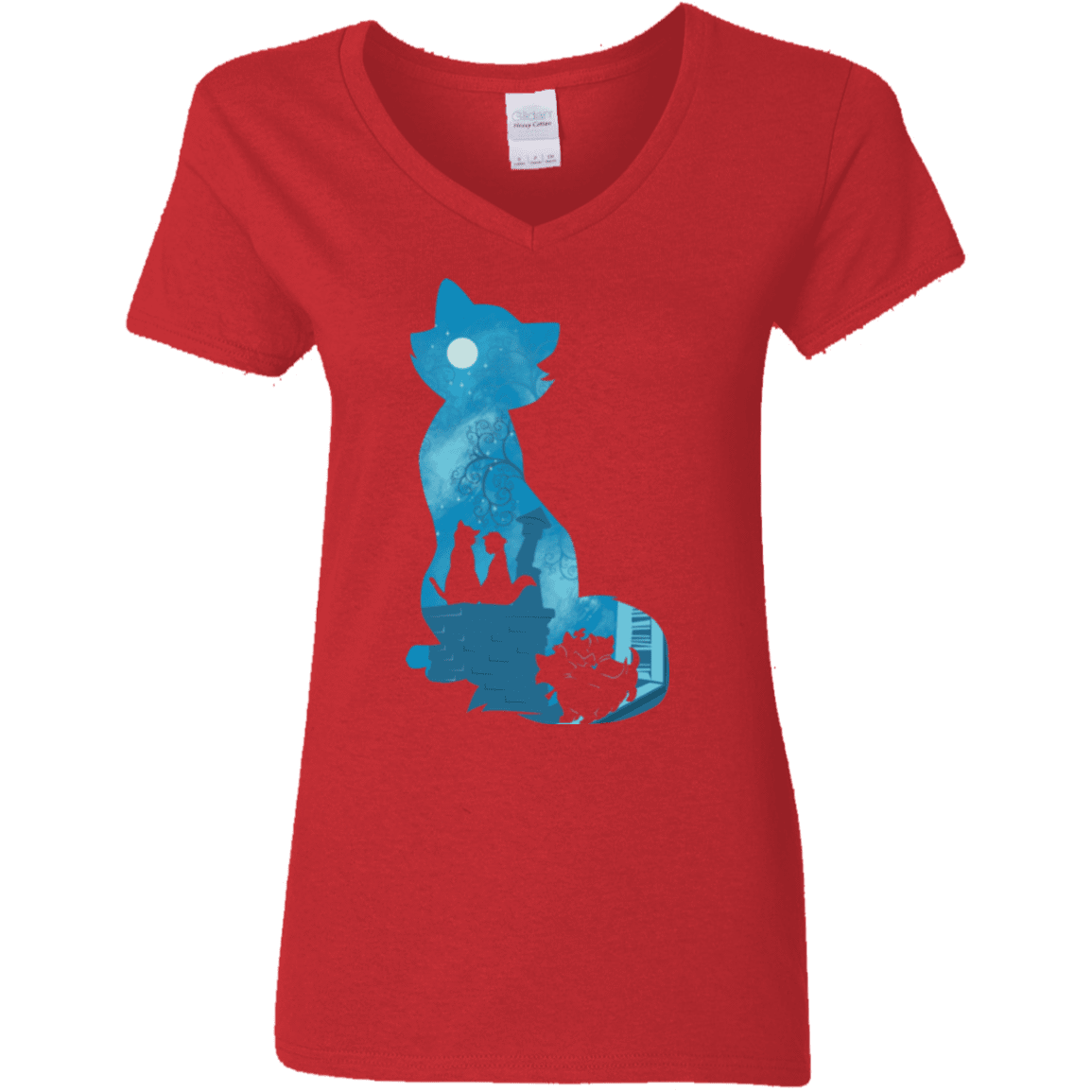 T-Shirts Red / S Aristo Portrait Women's V-Neck T-Shirt