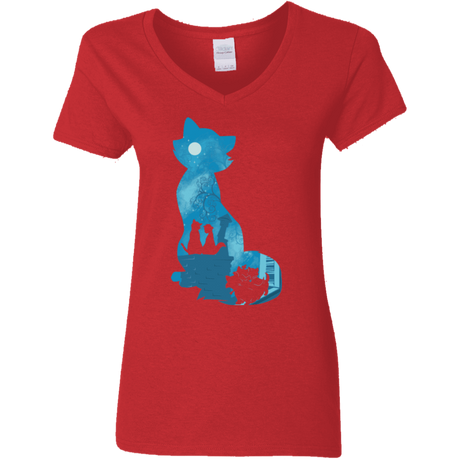 T-Shirts Red / S Aristo Portrait Women's V-Neck T-Shirt