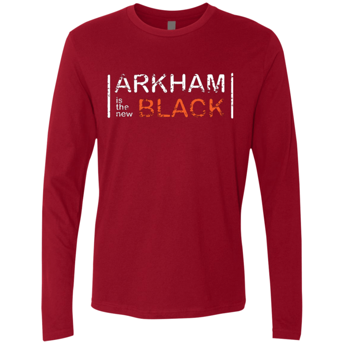 T-Shirts Cardinal / Small Arkham Black Men's Premium Long Sleeve
