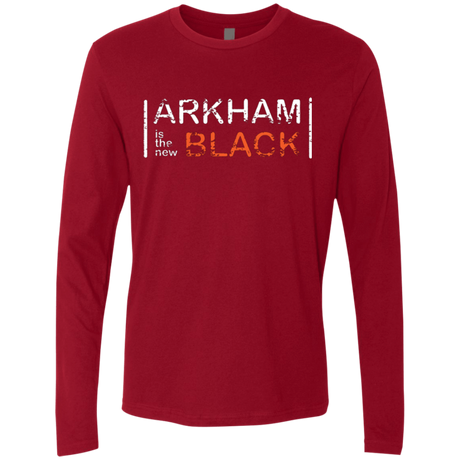 T-Shirts Cardinal / Small Arkham Black Men's Premium Long Sleeve