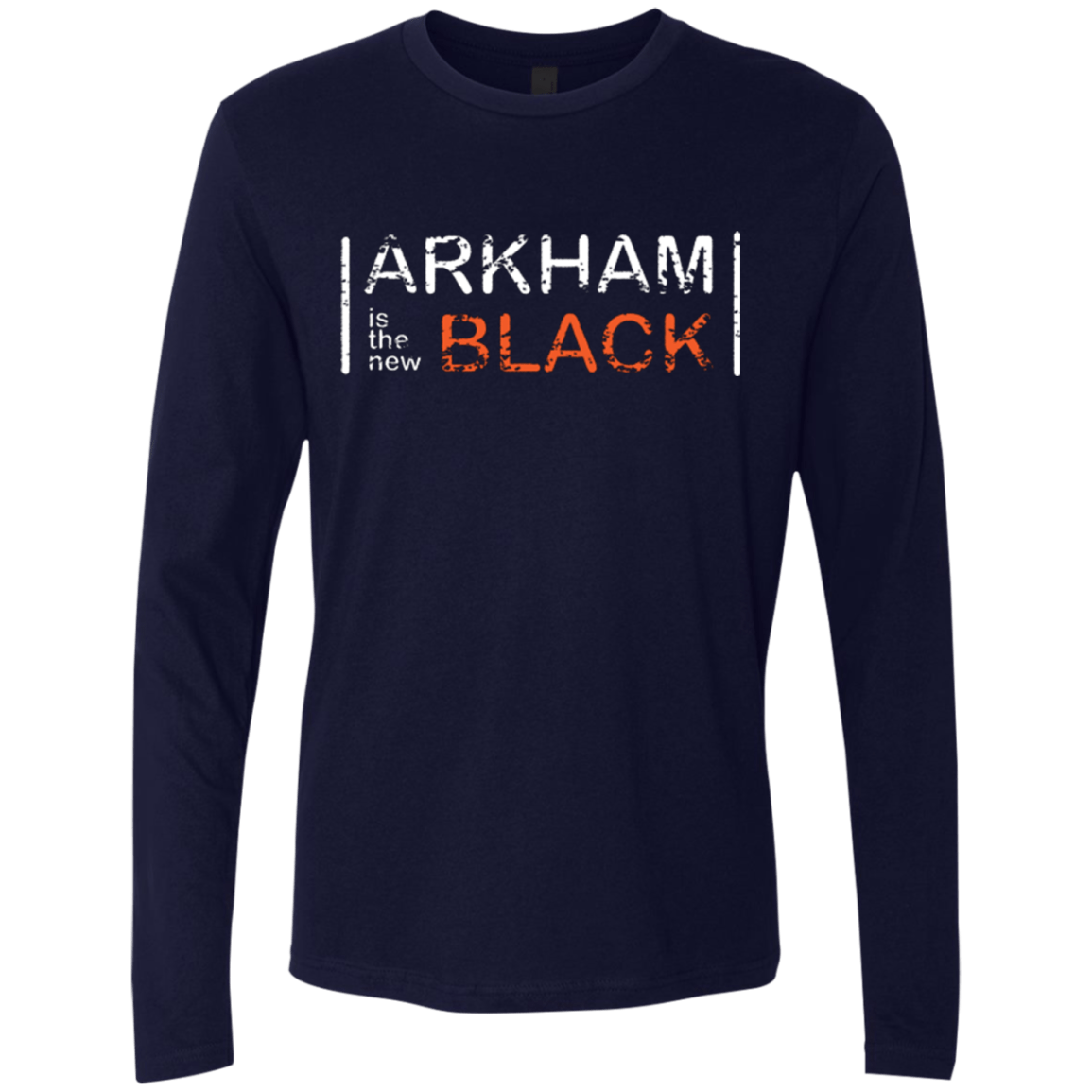 T-Shirts Midnight Navy / Small Arkham Black Men's Premium Long Sleeve