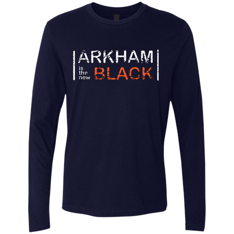 T-Shirts Midnight Navy / Small Arkham Black Men's Premium Long Sleeve