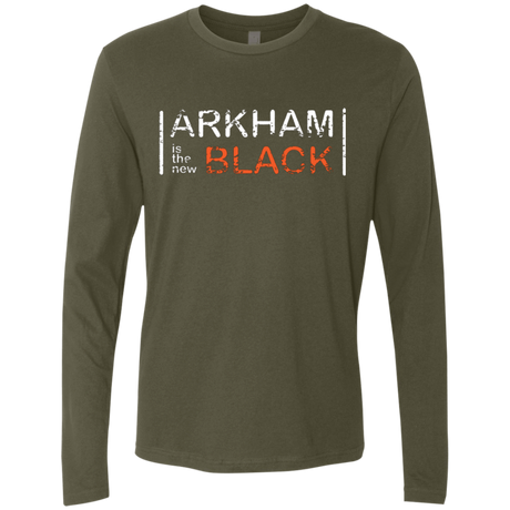 T-Shirts Military Green / Small Arkham Black Men's Premium Long Sleeve