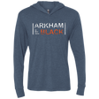 T-Shirts Indigo / X-Small Arkham Black Triblend Long Sleeve Hoodie Tee