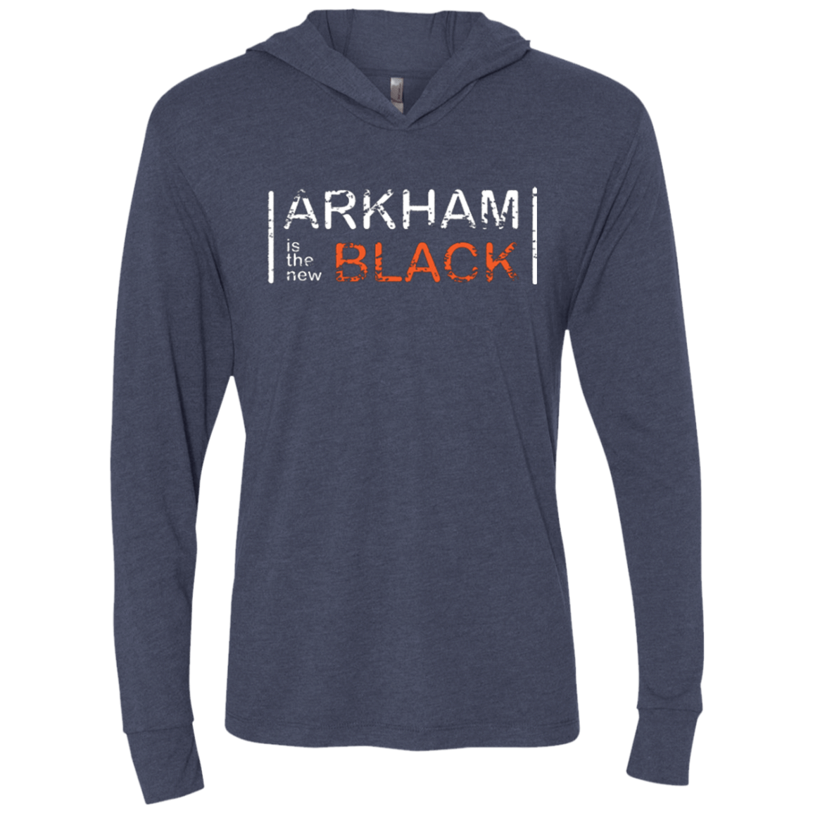 T-Shirts Vintage Navy / X-Small Arkham Black Triblend Long Sleeve Hoodie Tee