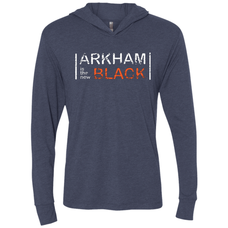 T-Shirts Vintage Navy / X-Small Arkham Black Triblend Long Sleeve Hoodie Tee