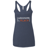 T-Shirts Vintage Navy / X-Small Arkham Black Women's Triblend Racerback Tank