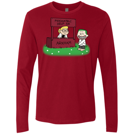 T-Shirts Cardinal / Small Arkham Help Men's Premium Long Sleeve